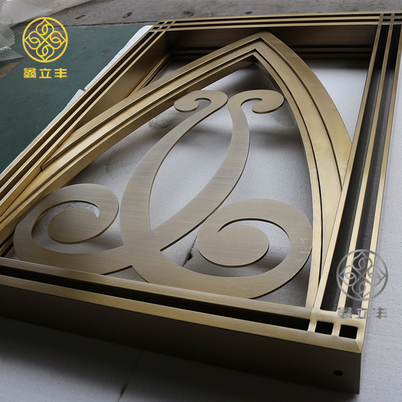 Brush finished champagne gold door partition manufacture