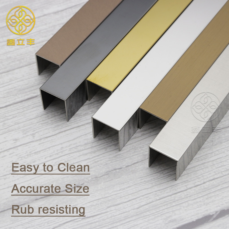 Ceramic Protection Tile Accessories Wall Edge Metal SS304 Tile Trim profile